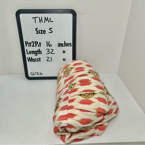 THML Charlene Colorful Floral Embroidered Cotton & Linen Dress Size Small - Picture 16 of 16